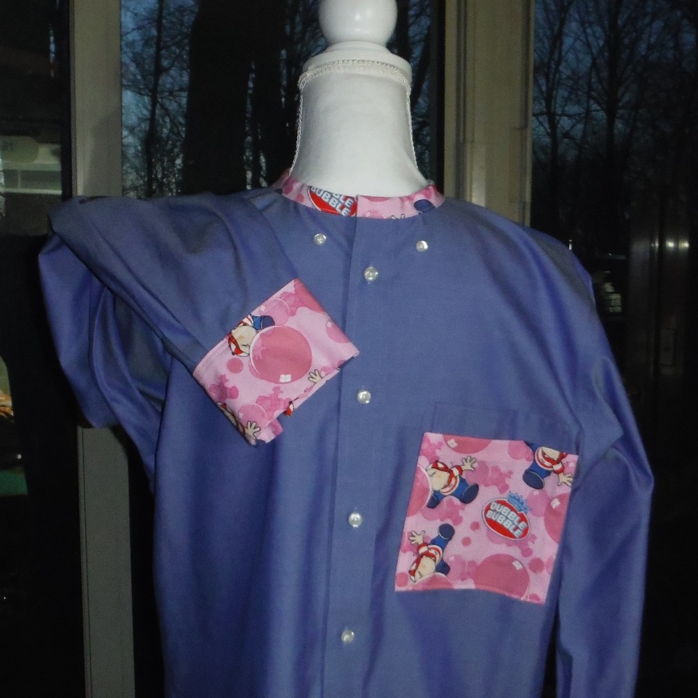 Bubble Gum! on Lands' End Medium w Fun Cuffs